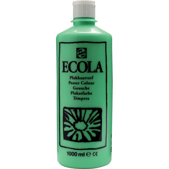 Talens -  Ecola plakkaatverf flacon van 1000 ml, lichtgroen