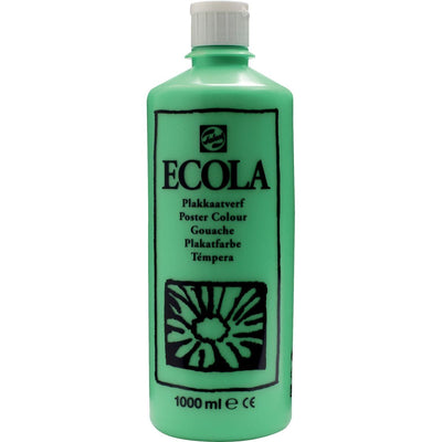Talens -  Ecola plakkaatverf flacon van 1000 ml, lichtgroen
