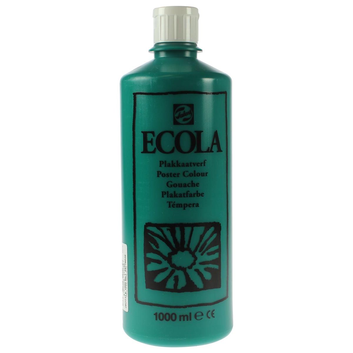 Talens -  Ecola plakkaatverf flacon van 1000 ml, donkergroen