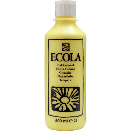 Talens -  Ecola plakkaatverf flacon van 500 ml, citroengeel