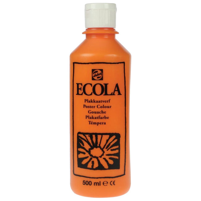 Talens - Ecola plakkaatverf flacon van 500 ml, oranje