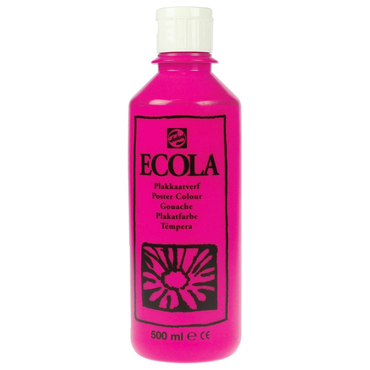 TALENS - Ecola Plakkaatverf Full 500 ml, Tyrian Pink (Magenta)