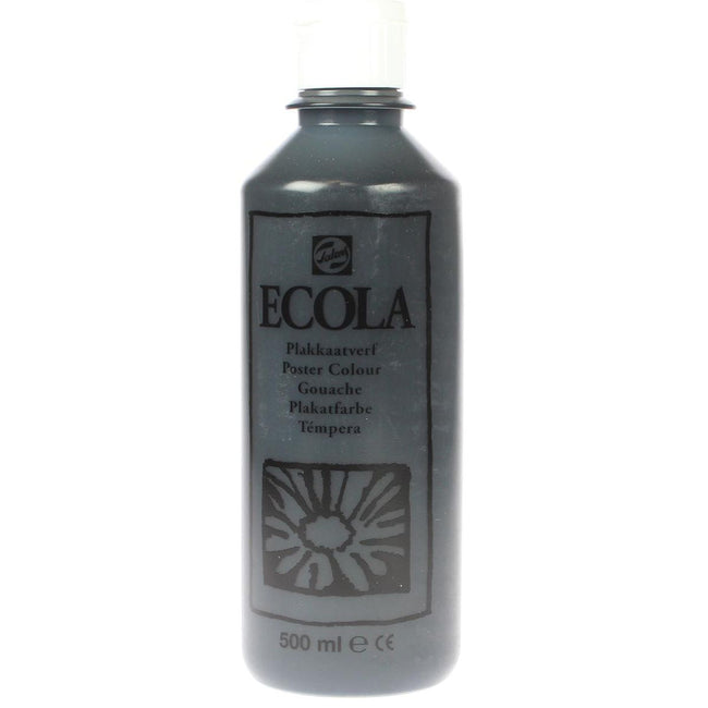 Talens - Ecola Gouache 500 ml Flasche, schwarz