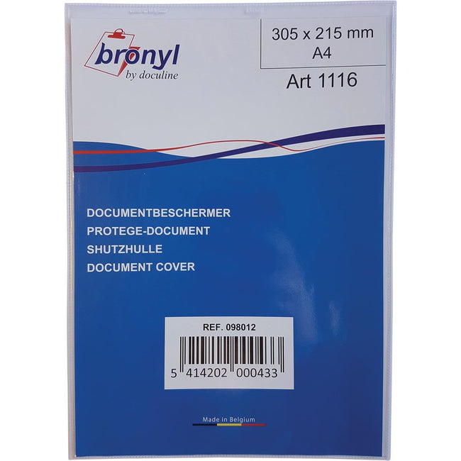 Bronyl - Bronyl U-mapje uit transparante PVC van 180 micron, ft A4