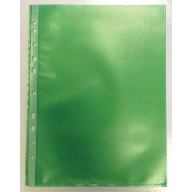 Bronyl - Sac de présentation perforé, vert, paquet de 50