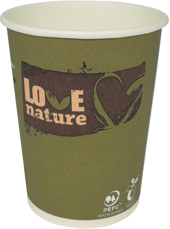 Brandless - Trinkbecher aus Carton Love Nature, 200 ml, Packung mit 50 Teilen