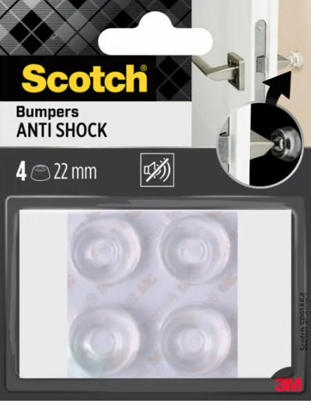 3M - Pare-chocs, Anti choc, 22 mm, blister de 4 pièces