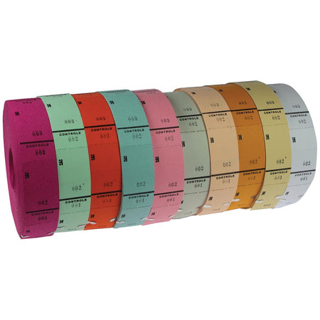 Klika - Rouleaux de tickets couleurs assorties