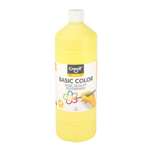 Creall - Posterfarbe Basic Hellgelb 1000ml | 6 Stück