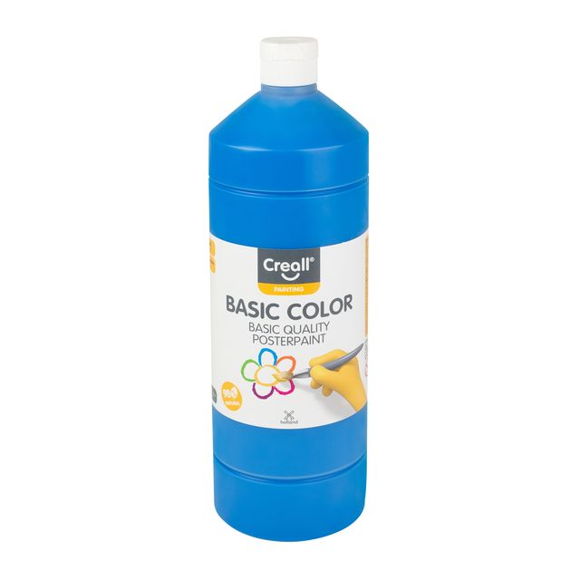 Creall -  Plakkaatverf  basic blauw 1000ml | 6 stuks
