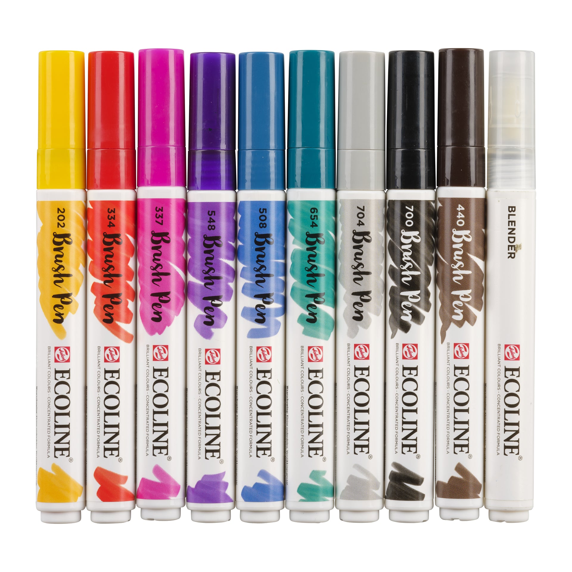Talens - Brushpen Ecoline lot de 10 lettrage à la main | 3 pièces