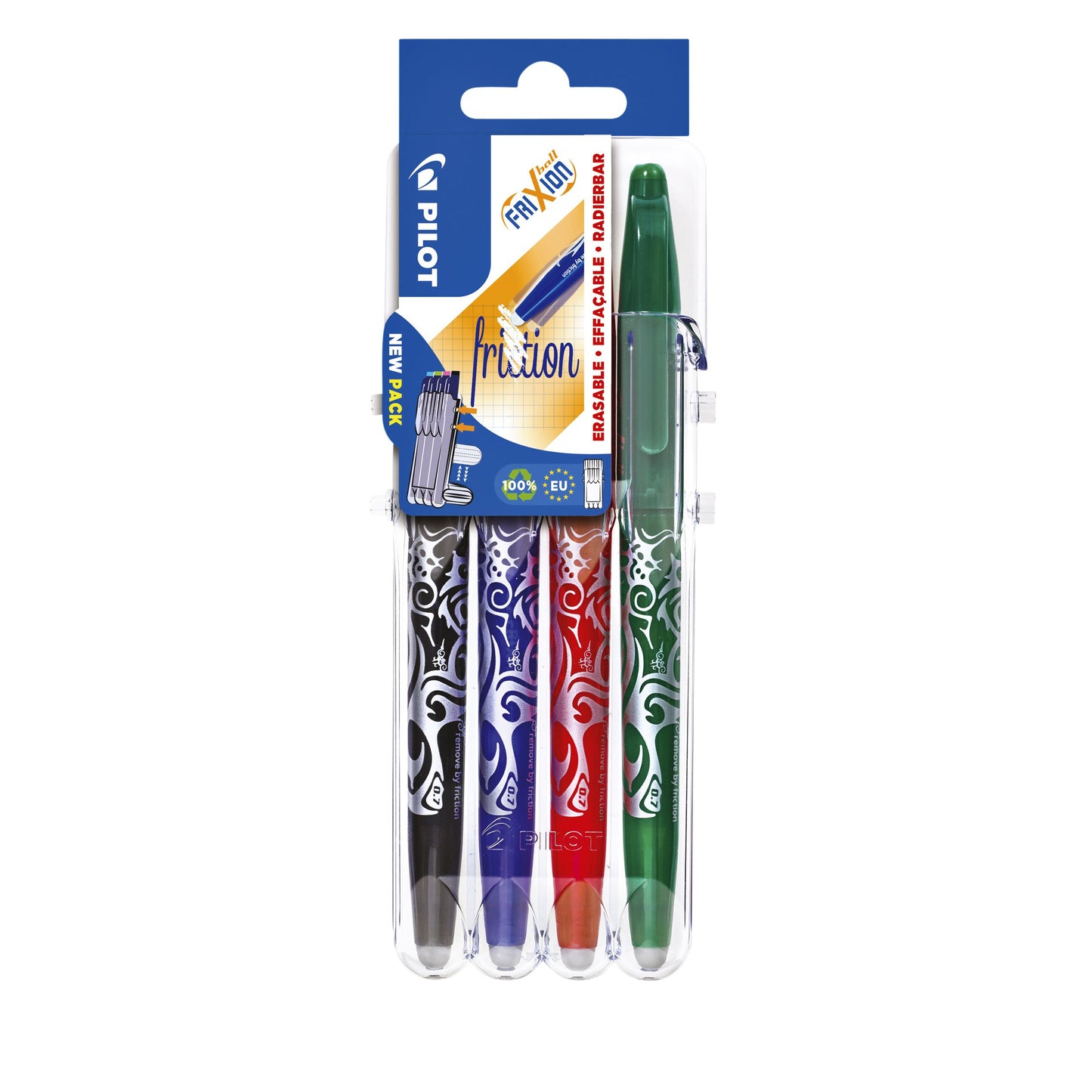 Pilot - Tintenroller friXion medium basic sortiert Set2Go à 4 Stück