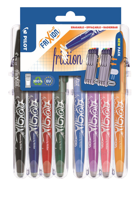 Pilot - Stylo roller friXion moyen assorti Set2Go de 8 pièces