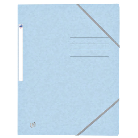 Oxford - Elastomap Top File+ A4 3 rabats 390gr bleu pastel | 10 pièces