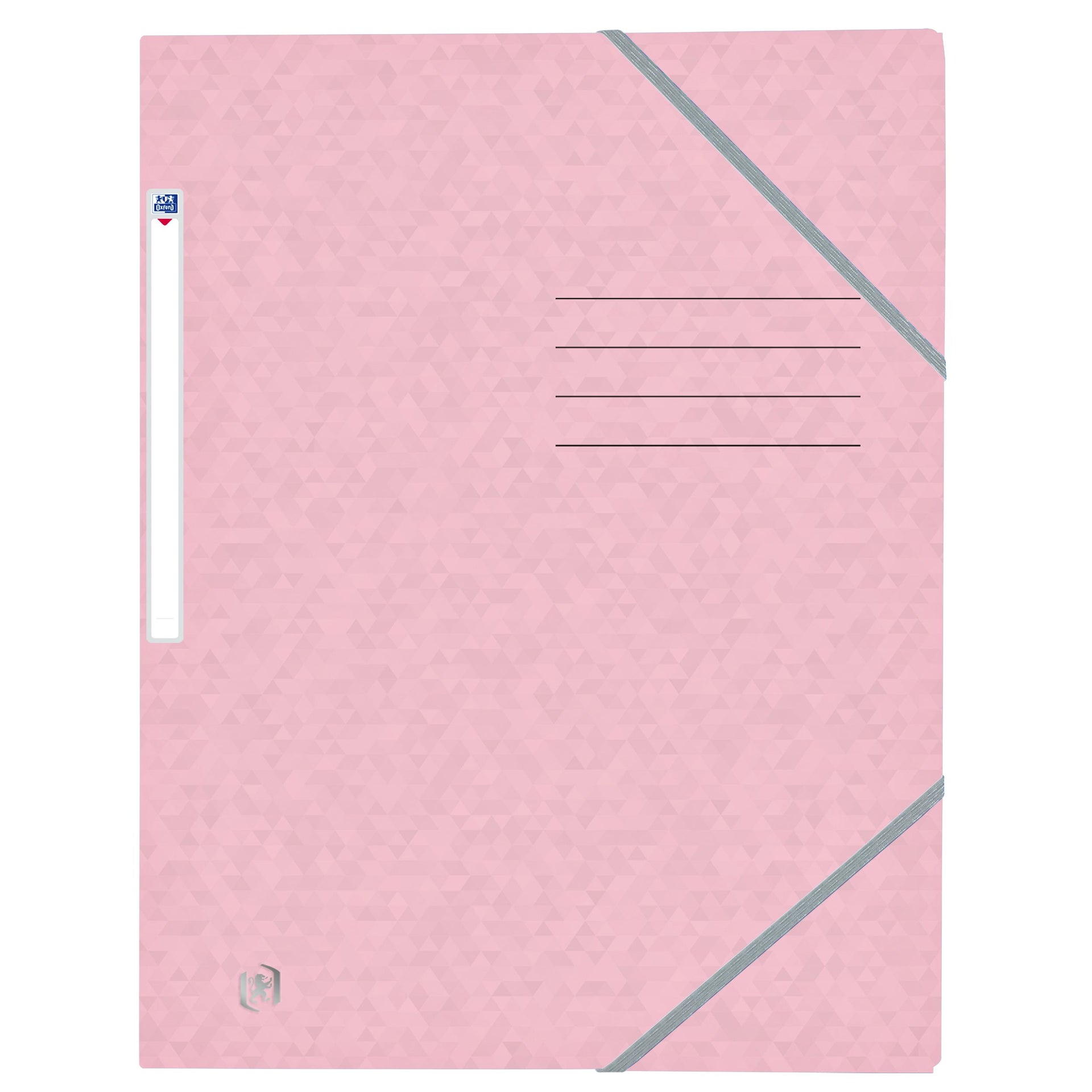 Oxford - Elastomap Top File+ A4 3 rabats 390gr rose pastel