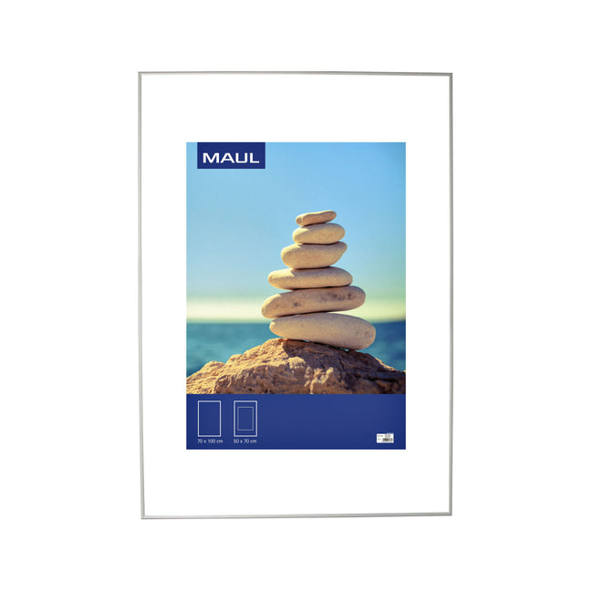 MAUL - Cadre photo design 70x100cm cadre aluminium argent