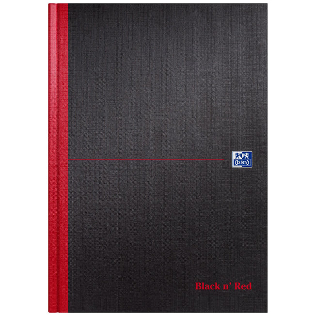 Oxford -  Notitieboek  black n' red a4 96vel blanco | 5 stuks