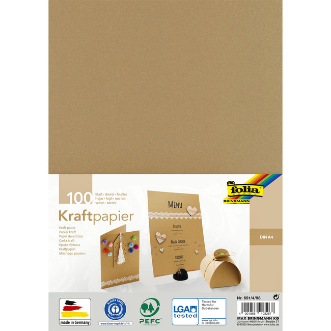 Folia Paper -  Kraftpapier Folia A4 120gr 100 vel