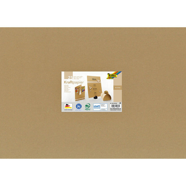 Folia Paper - Kraftpapier Folia 50x70cm 120gr 25 Blatt | 25 Stück