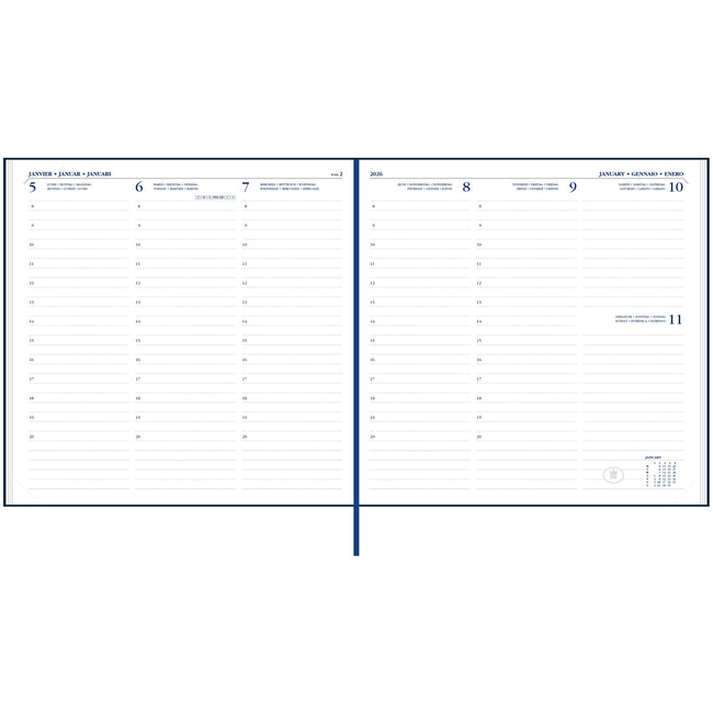 Ryam - Agenda 2026 Carré Mundior 7 jours/2 pages noir