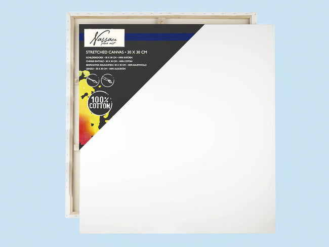 Nassau Fine Art - Toile 30x30cm 100% coton | 12 pièces