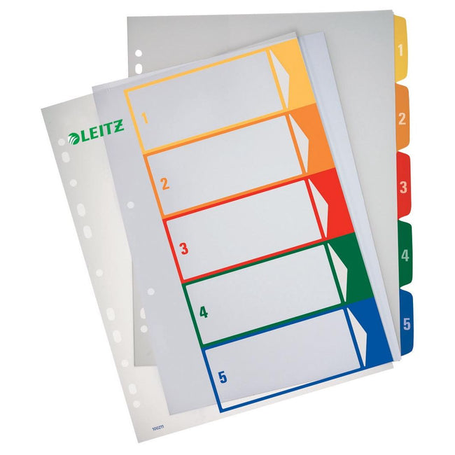 Leitz – PC-druckbare Projektindizes mit 5 Registerkarten
