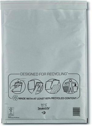 Mail Lite -   luchtkussenenveloppen, wit, J/6, 300 x 440 mm, doos van 100 stuks