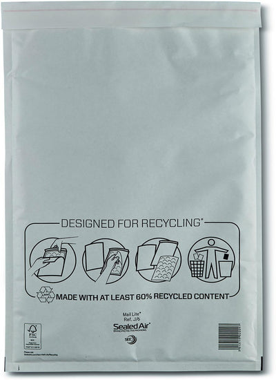 Mail Lite -   luchtkussenenveloppen, wit, J/6, 300 x 440 mm, doos van 100 stuks