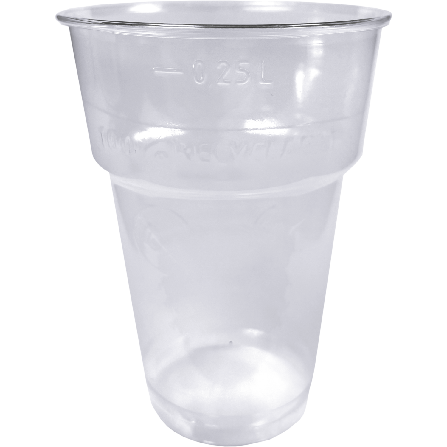 Klika - Verre | verre à bière | PET recyclé | 250 ml | 108 mm | lumineux | 1000 pièces