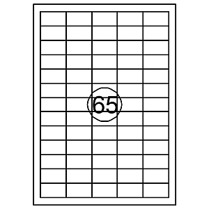 Quantore - Étiquette 38.1mmx21.2 mm 6500 pièces