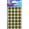 Agipa -   ronde etiketten in etui diameter 15 mm, goud, 112 stuks, 28 per blad