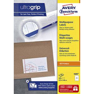 Avery Zweckform - Etiket az 3483 105x148mm a6 wit 400 stuks