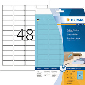 Herma - Label 4368 45.7x21.2 mm Blue 960 AMOVABLE PIÈCES