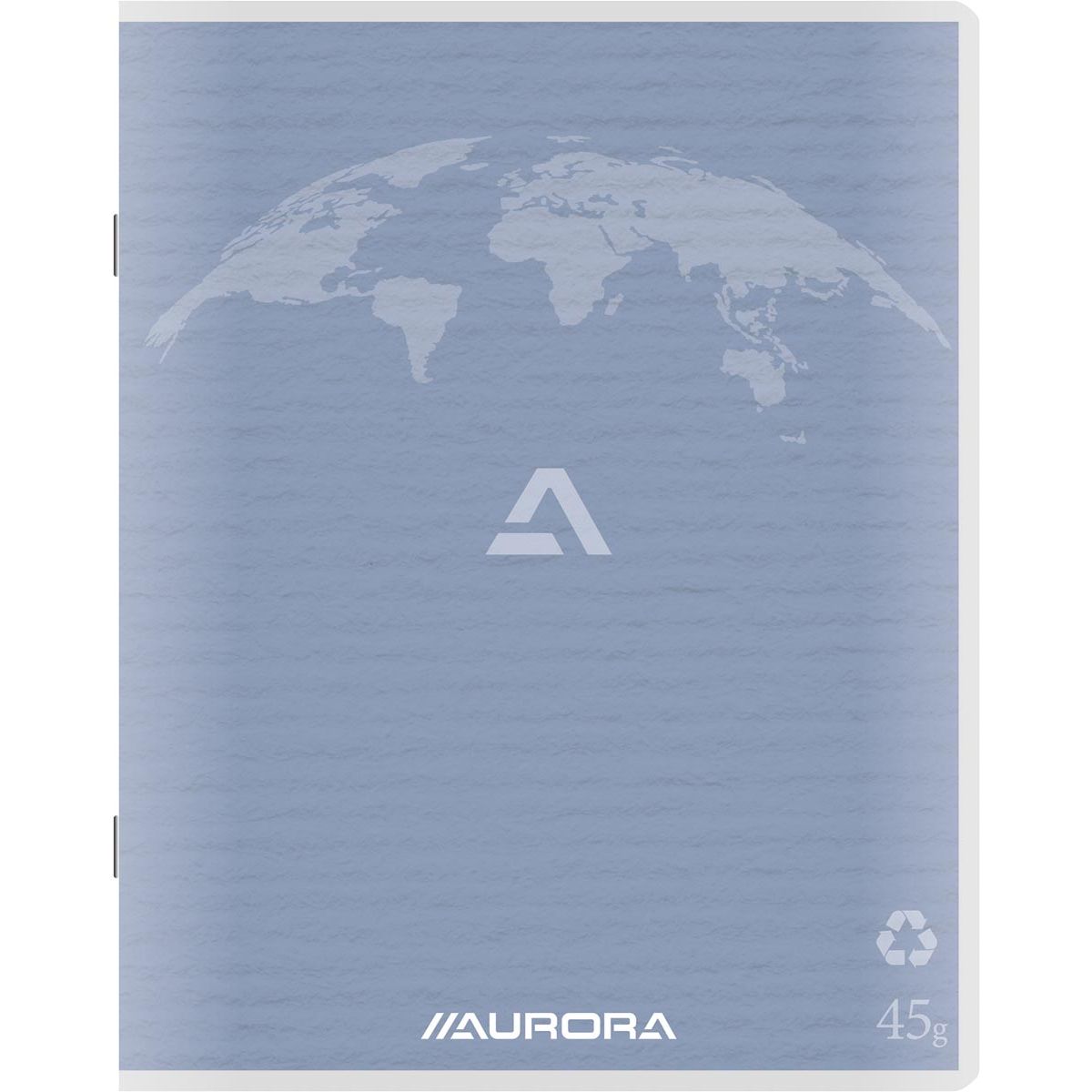 Aurora -  Writing 45 kladschrift uit gerycleerd papier, 200 bladzijden, geruit 5 mm, lichtblauw