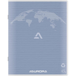 Aurora -  Writing 45 kladschrift uit gerycleerd papier, 200 bladzijden, geruit 5 mm, lichtblauw