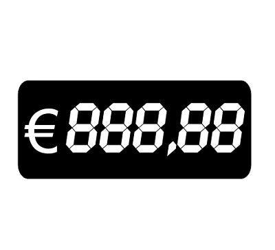 Klika -  Etiket digitaal 38x16mm 500 per rol