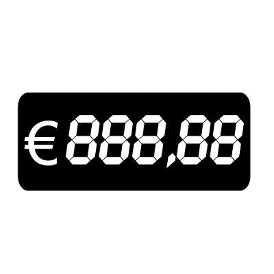 Klika - Étiquette numérique 38x16mm 500 par rouleau 14 pièces