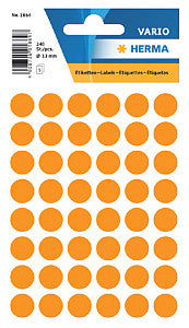 Herma - Label 1864 Environ 12 mm Fluor Orange 240 pièces | 10 pièces