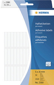 HERMA - Etiket 2300 5x35mm wit 1920 stuks