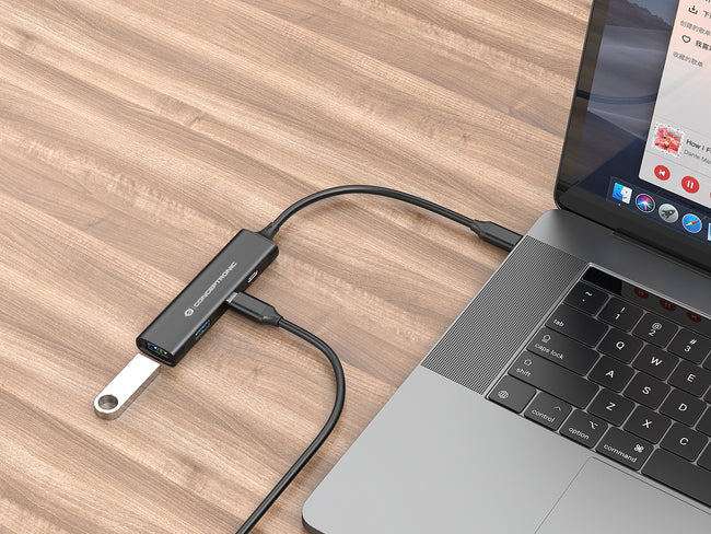 CONCEPTRONIC -   HUBBIES12B interface hub USB 3.2 Gen 1 (3.1 Gen 1) Type-C 5000 Mbit/s Zwart