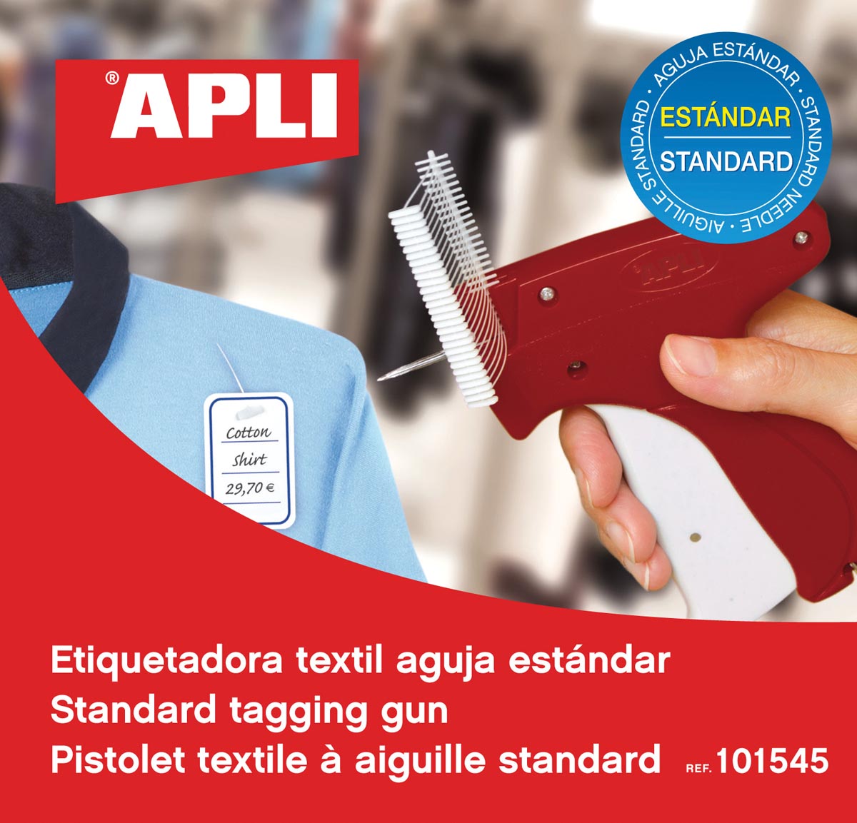 Apli - pistolet textile pour tissus standard