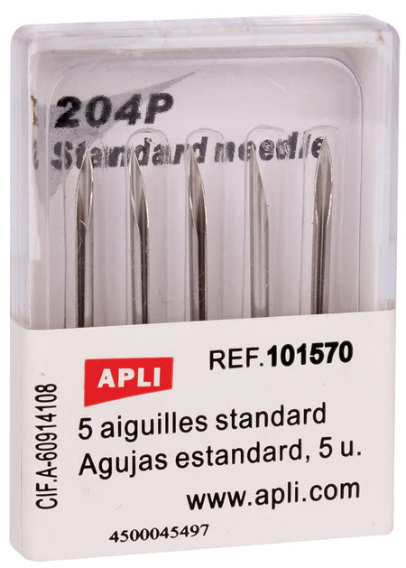 Apli - aiguilles pour pistolet textile standard, boîte de 5 pièces