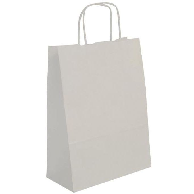 Apli -  witte kraft draagtassen, 50 stuks