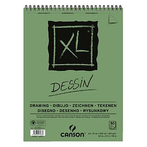 CANSON - Bloc de dessin XL 160G / M ² FT A4, 50 feuilles