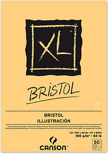 CANSON - Bloc de dessin xl Bristol A3 50 Vel 180gr