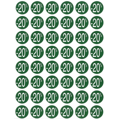 Apli -  Agipa Kortinglabel -20%, groen, pak van 192 stuks, verwijderbaar