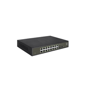 LEVEL ONE -  LevelOne GES-2118 netwerk-switch Managed L2 Gigabit Ethernet (10/100/1000) Zwart
