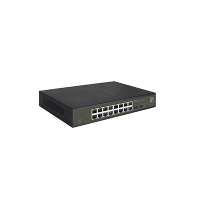 LEVEL ONE -  LevelOne GES-2118 netwerk-switch Managed L2 Gigabit Ethernet (10/100/1000) Zwart