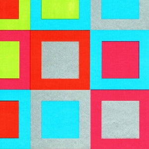 Klika -  Cadeaupapier Geschenkpapier Colored squares with silver on ribbed 30 cm