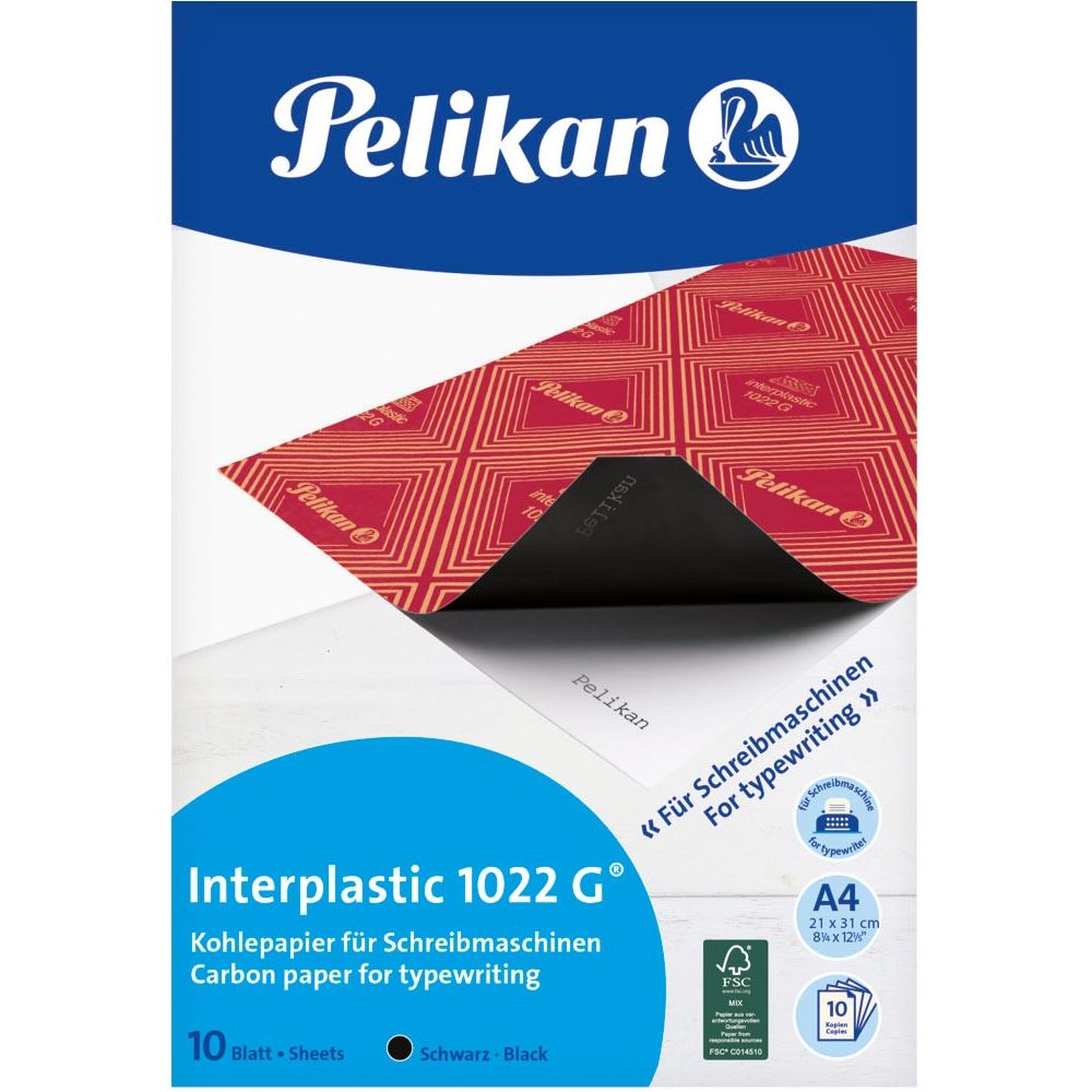 Pelikan - Paper en carbone interplastique, sachet à 10 feuilles